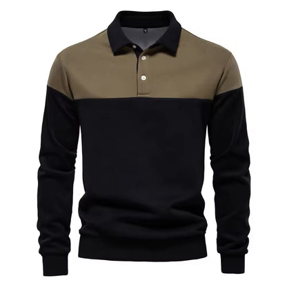 Long Sleeve Polo Shirt- Army