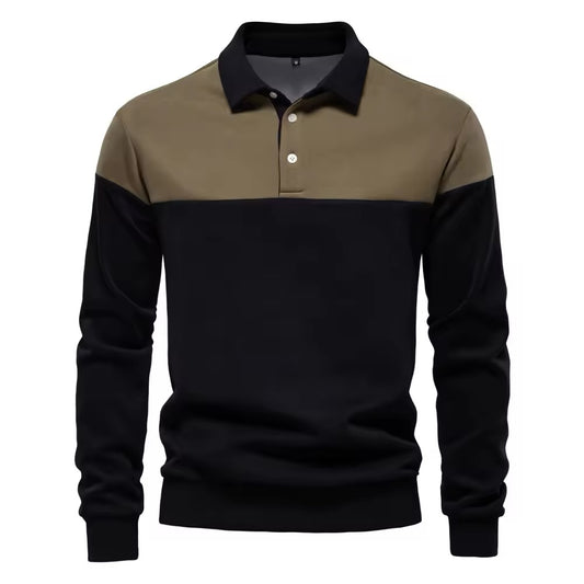 Long Sleeve Polo Shirt- Army