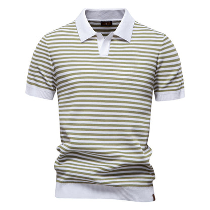 Knitted Polo Shirt- Light Green