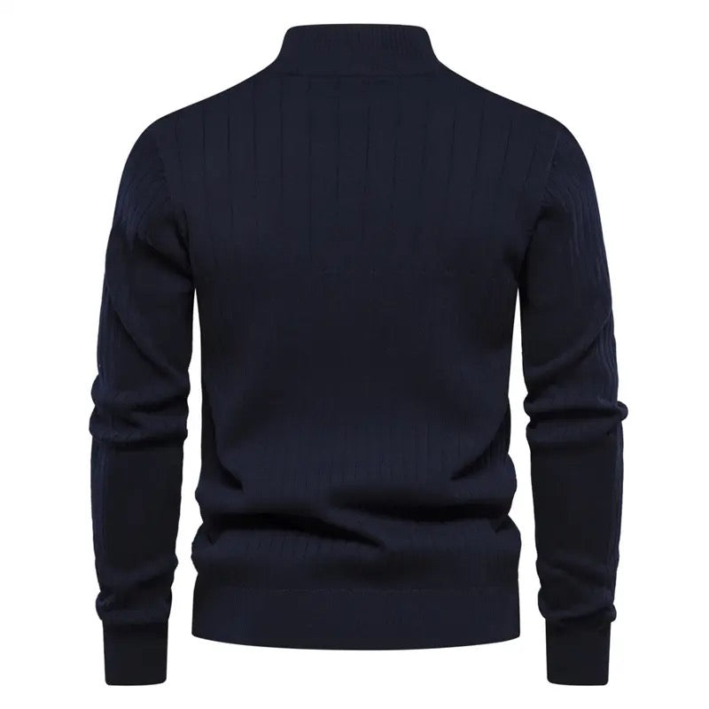 Quarter-Zip Sweater (Navy)
