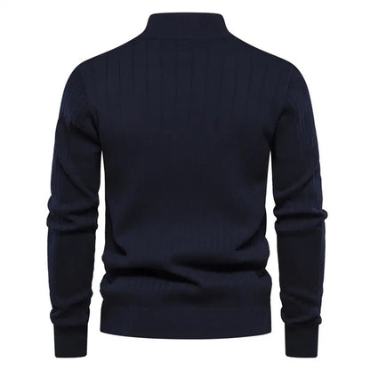 Quarter-Zip Sweater (Navy)