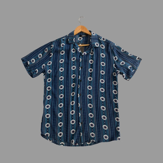 Camp Collar Shirt (Blue Flower)