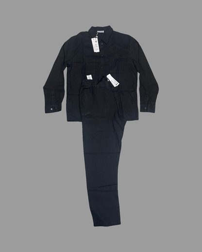 Black Linen Set (Long Sleeve)