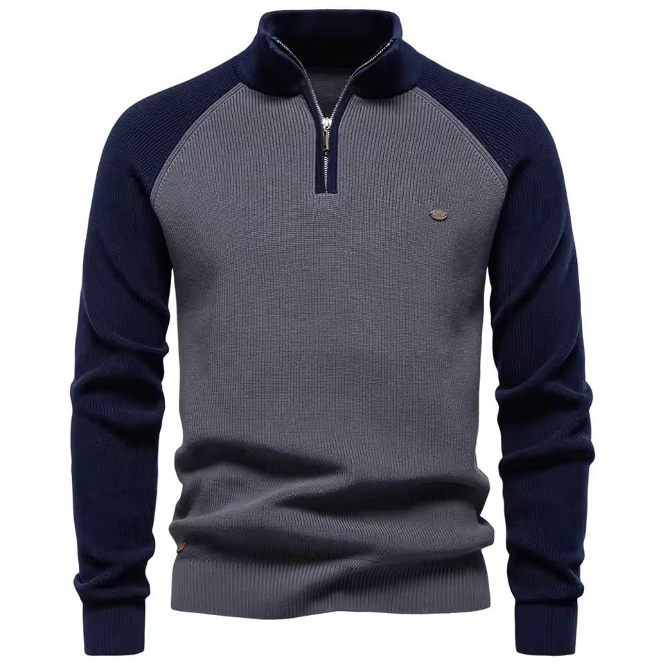 Quarter-Zip Sweater (Blue)