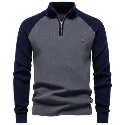 Quarter-Zip Sweater (Blue)