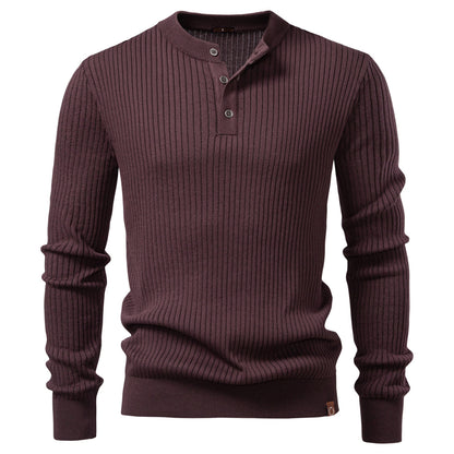 Knitted Polo Shirt- Maroon