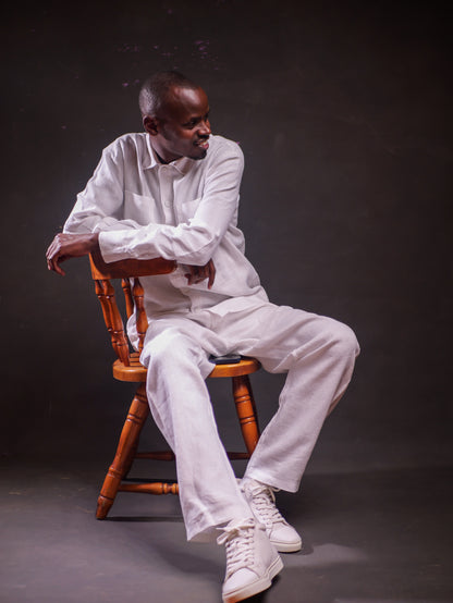 White Linen Set (Long Sleeve)