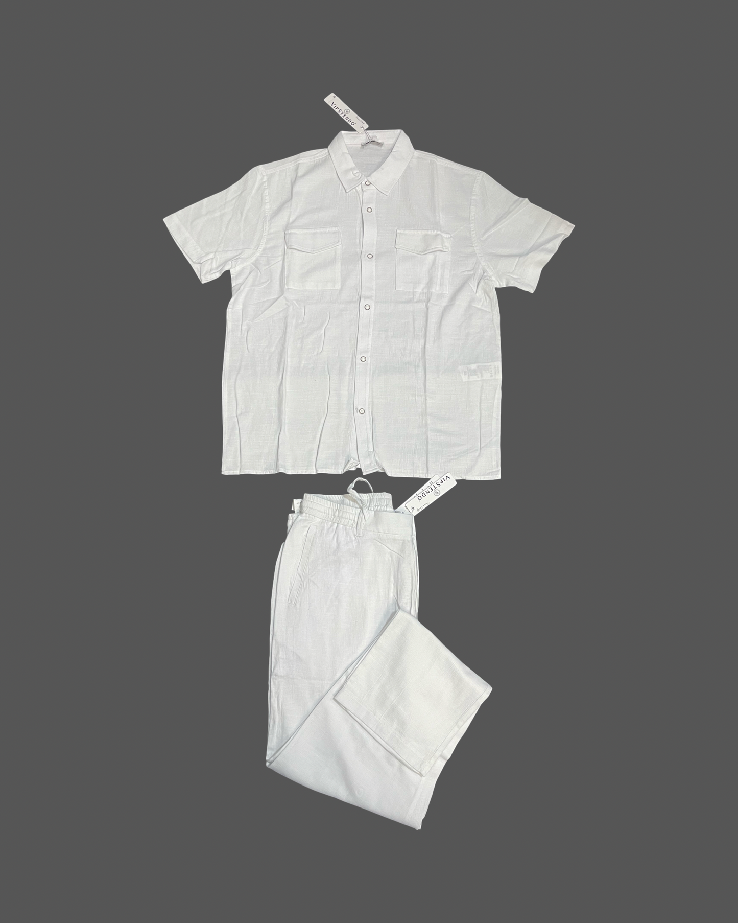 White Linen Set (Short Sleeve)