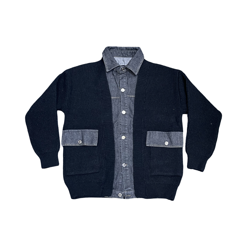 Button Cardigan Sweater (Black)