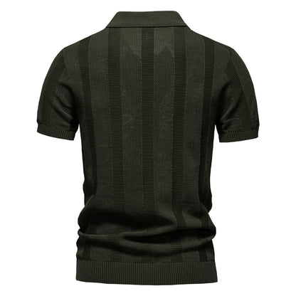 Knitted Polo Shirt- Green
