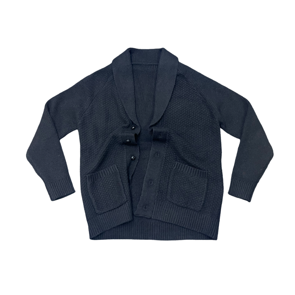Black Grandfather Cardigan