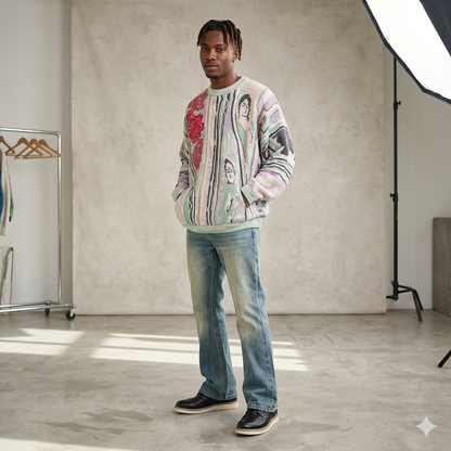 Dominion Art Sweater - BEIGE