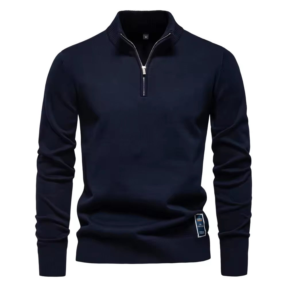 Quarter-Zip Sweater (Navy)