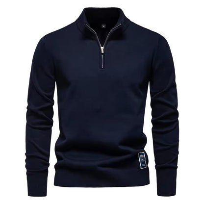 Quarter-Zip Sweater (Navy)