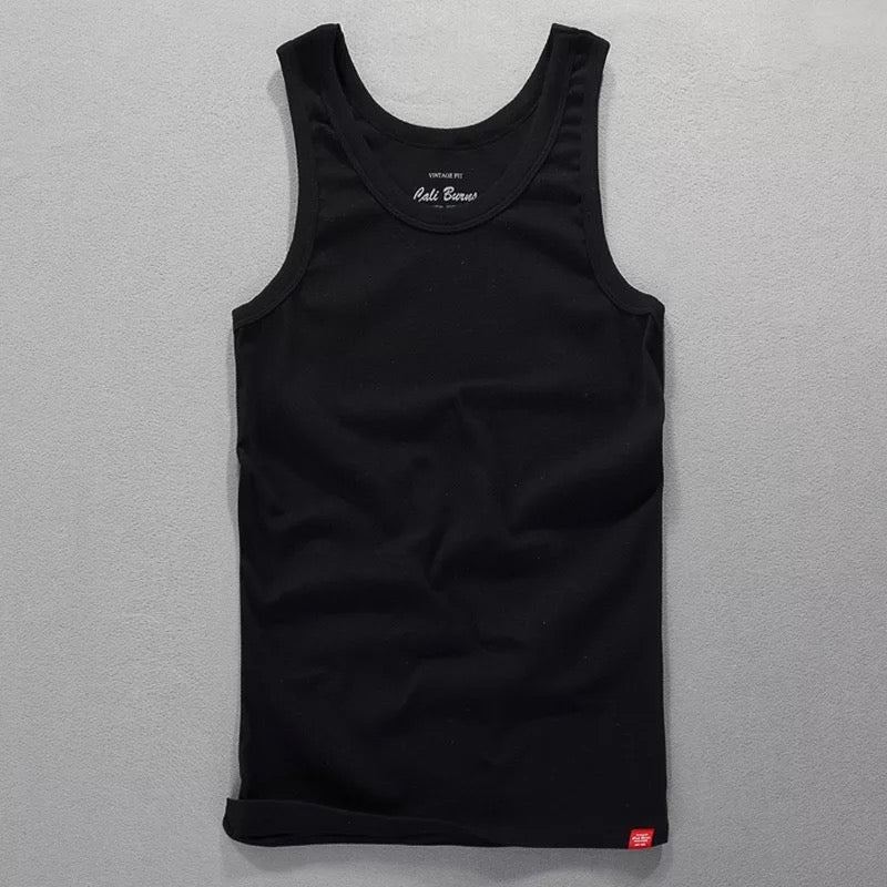Classic Cotton Undershirt- Black