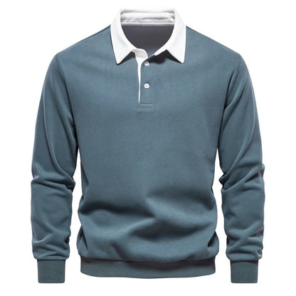 Long Sleeve Polo Shirt- Green