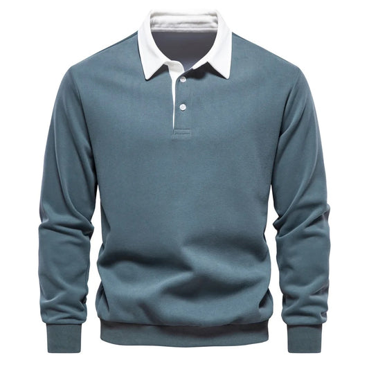 Long Sleeve Polo Shirt- Green