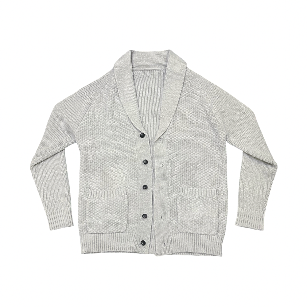 Grey Grandfather Cardigan