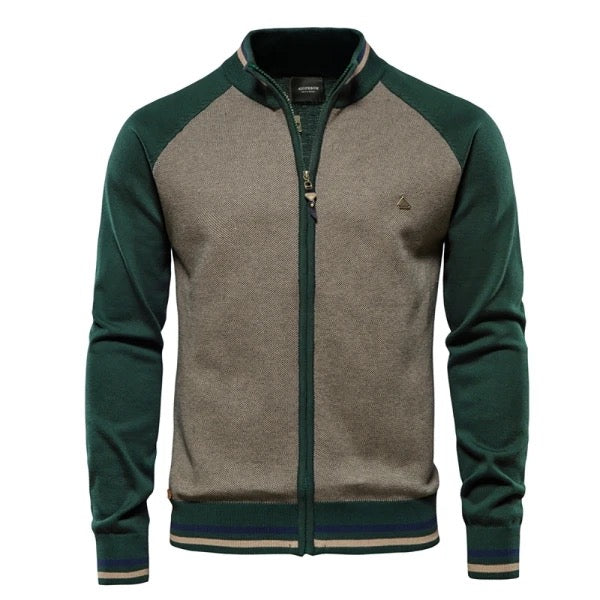 Zip-Up Sweater (Green)
