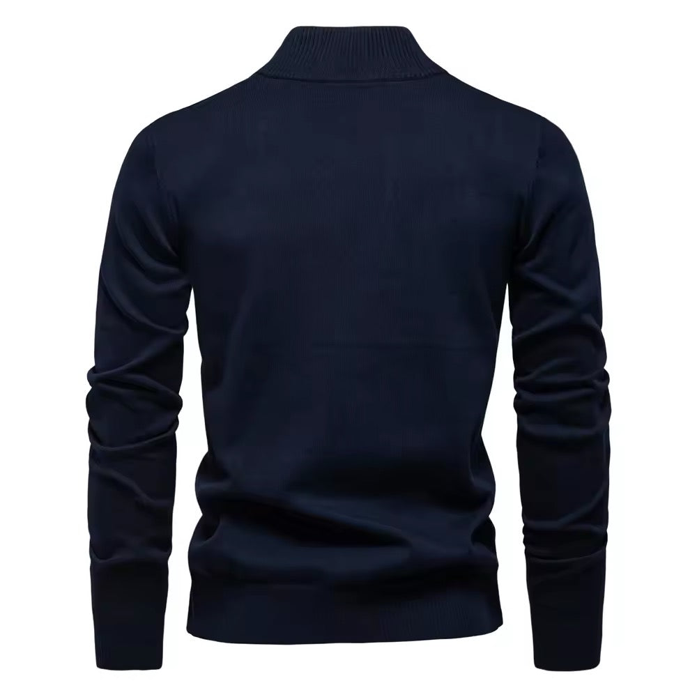 Quarter-Zip Sweater (Navy)