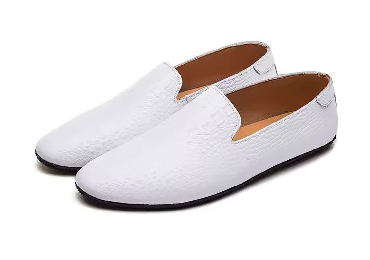 Thin Sole Loafers (White)