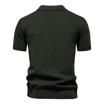 Knitted Polo Shirt- Green