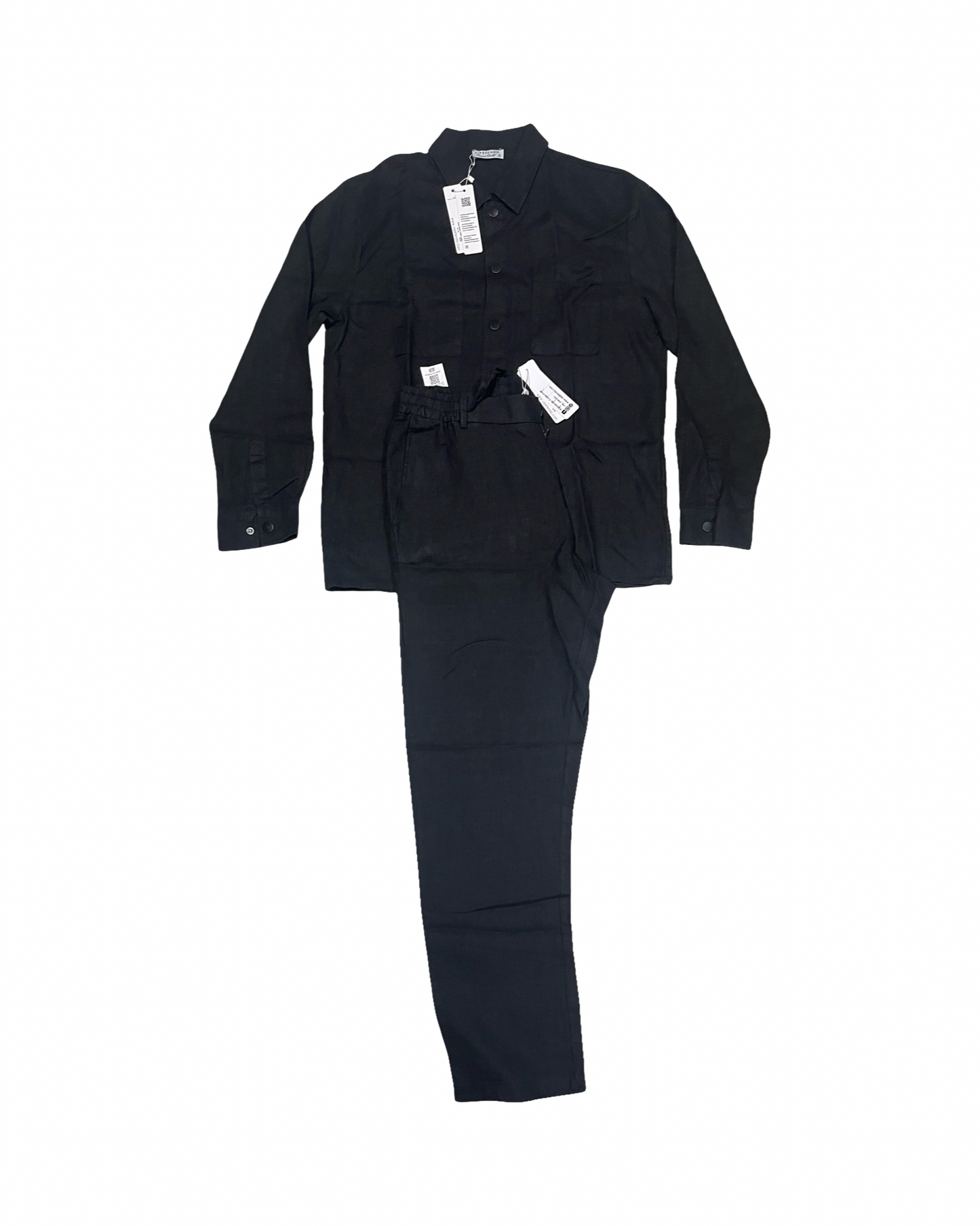 Black Linen Set (Long Sleeve)