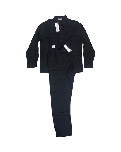 Black Linen Set (Long Sleeve)