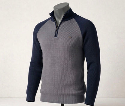 Quarter-Zip Sweater (Blue)