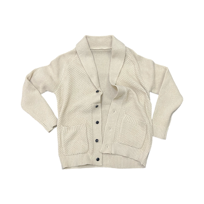 Beige Grandfather Cardigan