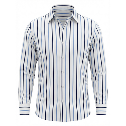 Striped Formal Shirt (Blue)
