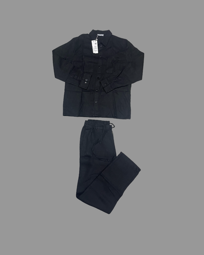 Black Linen Set (Long Sleeve)