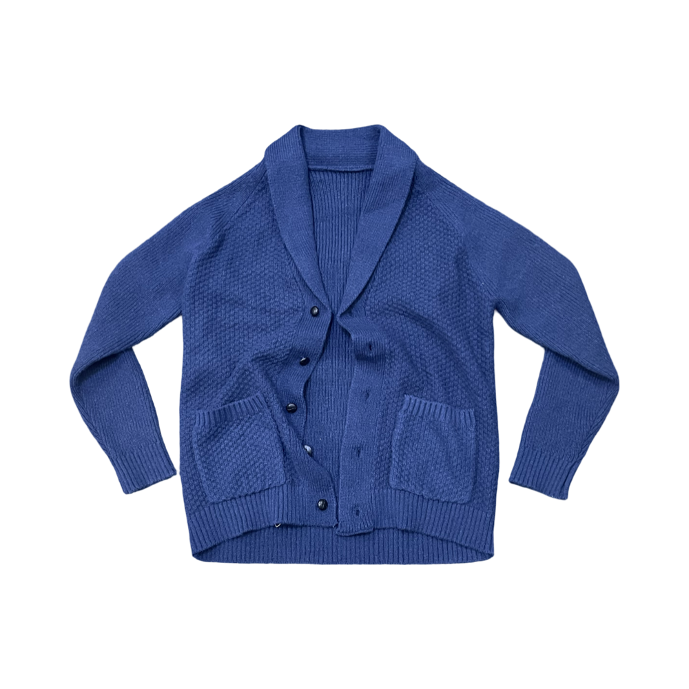 Navy Grandfather Cardigan