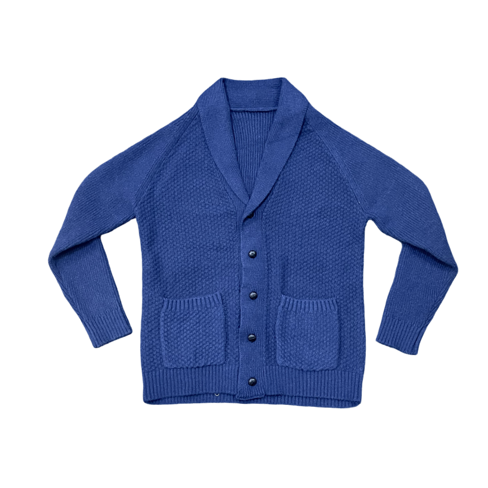 Navy Grandfather Cardigan
