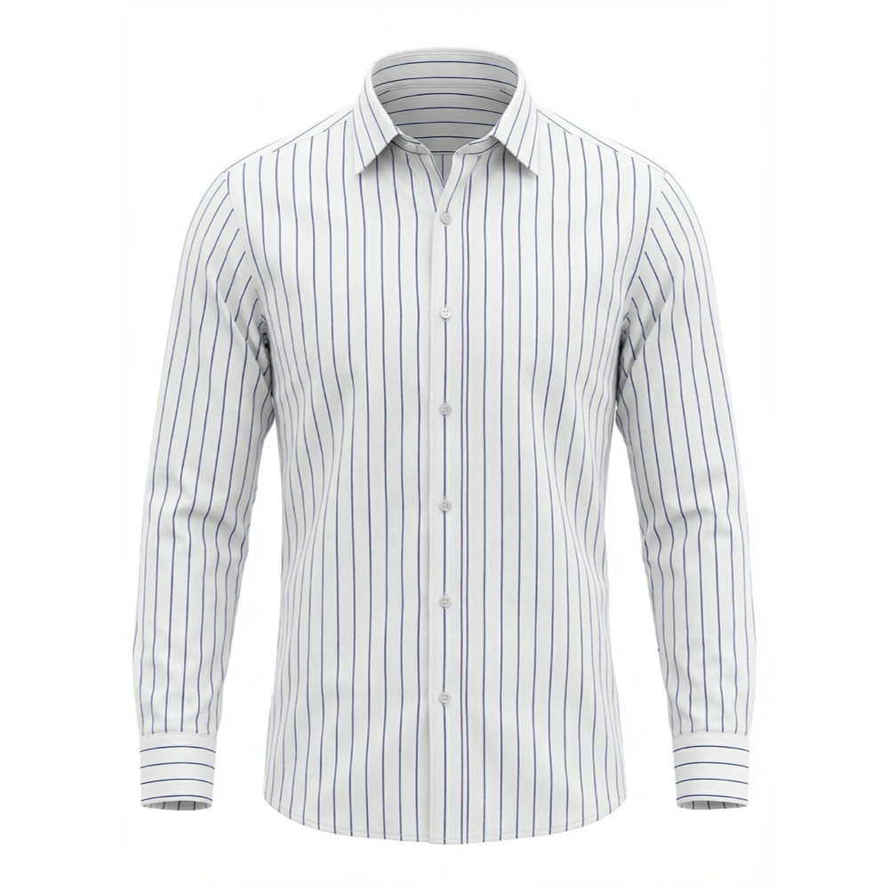Hairline Striped Shirt (Blue)