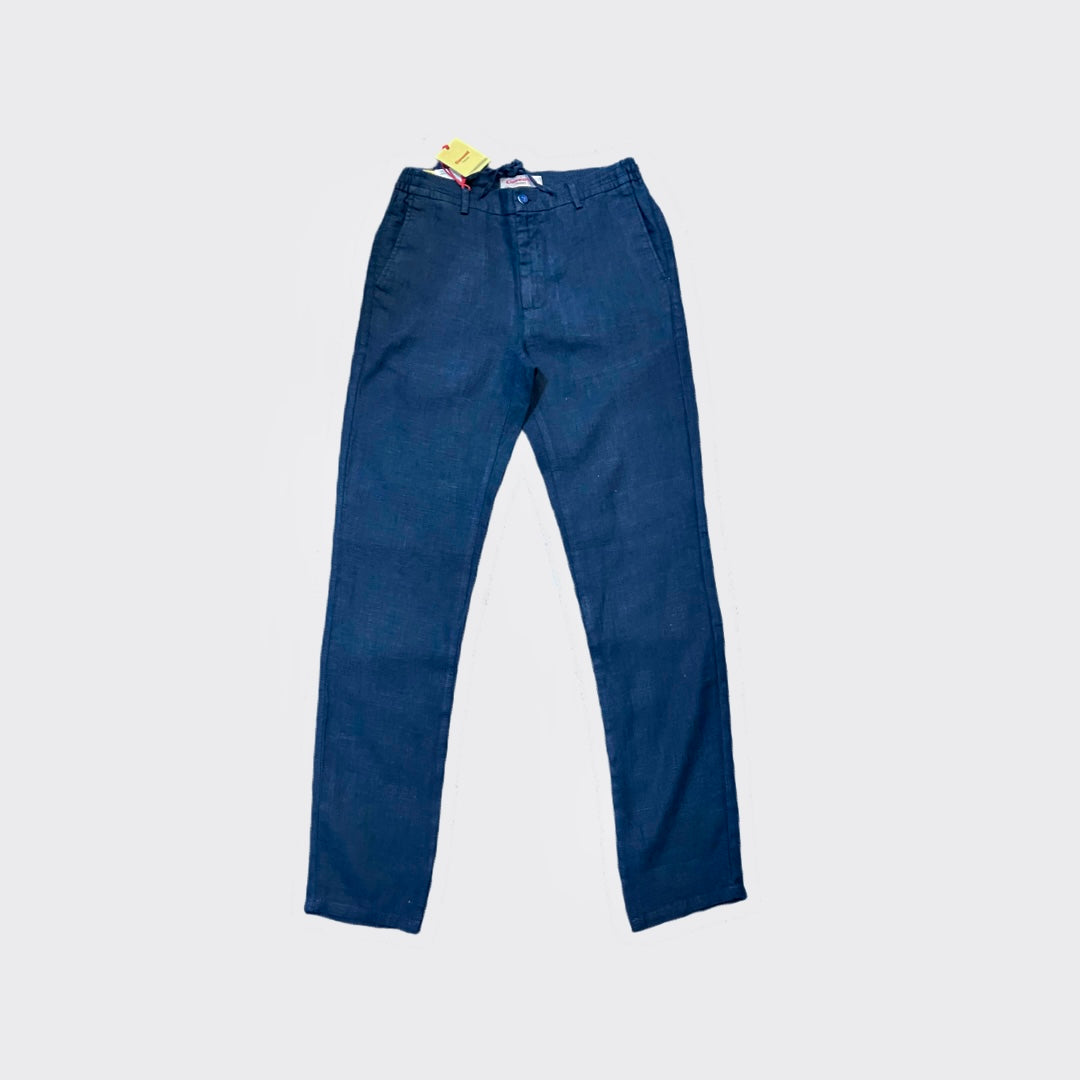Navy Blue Linen Pants