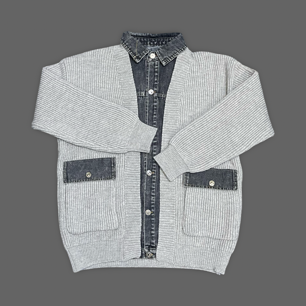 Stylish Cardigan Sweater (Grey)