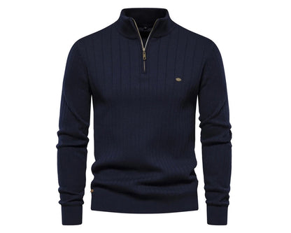Quarter-Zip Sweater (Navy)