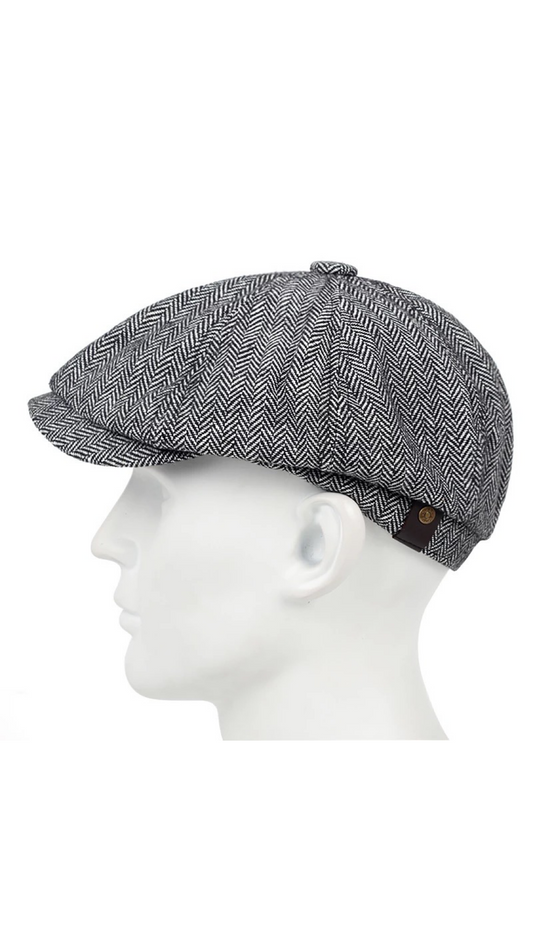 Grey Newsboy Cap