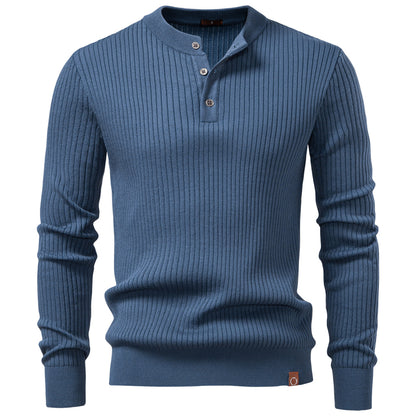 Knitted Polo Shirt- Light Blue