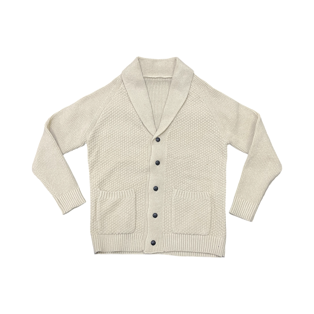 Beige Grandfather Cardigan