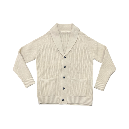 Beige Grandfather Cardigan