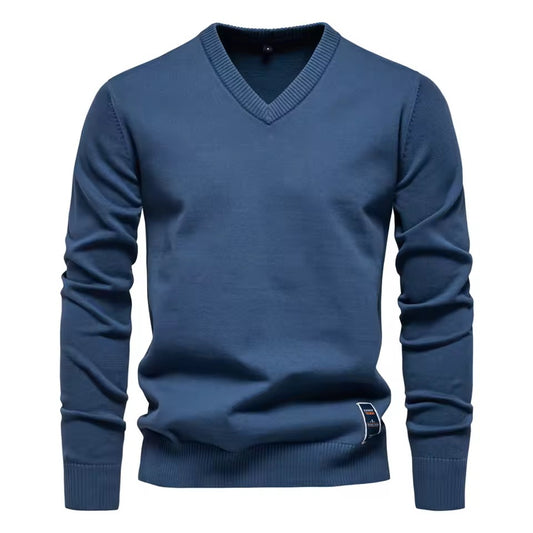 V-neck Sweater (Blue)