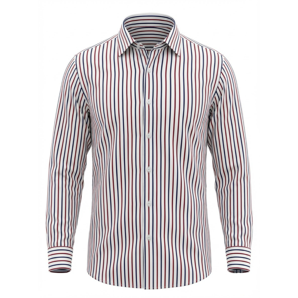 Pin Striped Shirt (Red)