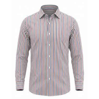 Pin Striped Shirt (Red)
