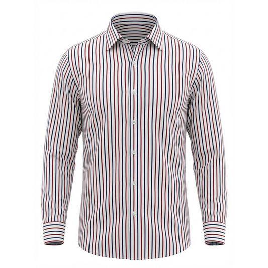 Pin Striped Shirt (Red)