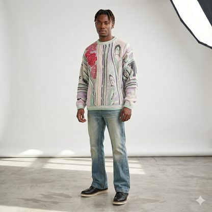 Dominion Art Sweater - BEIGE