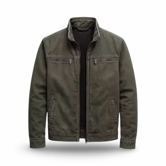 Cafe Moto Jacket - Army Green