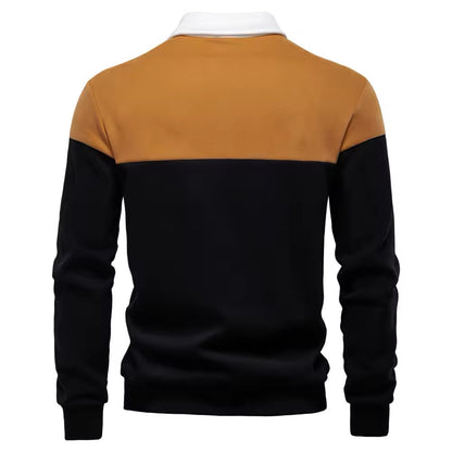Long Sleeve Polo Shirt- Mustard