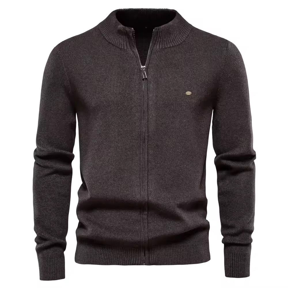 Zip-Up Sweater (Dark Grey)